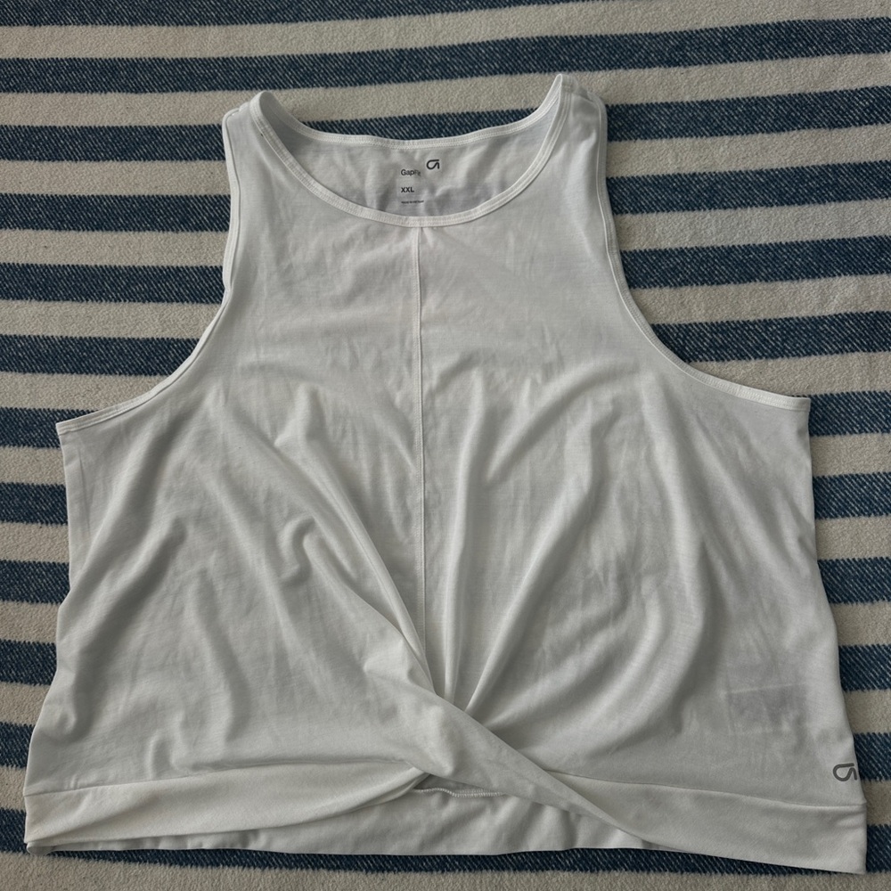 GAP Fit White Twist Tank Top
